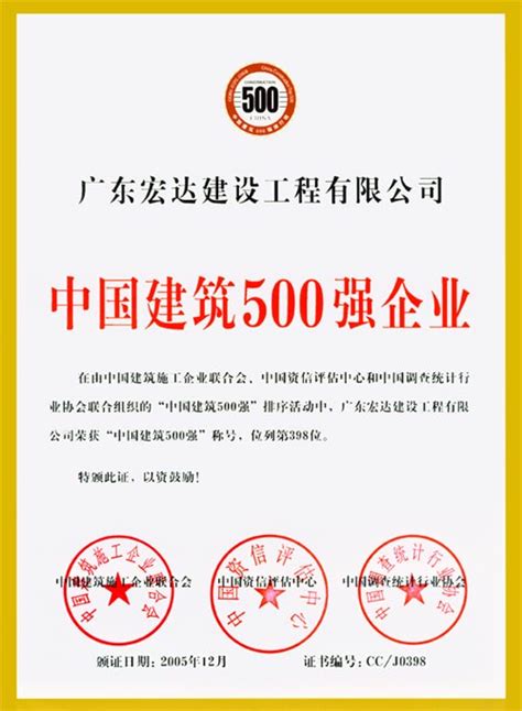 中国建筑500强