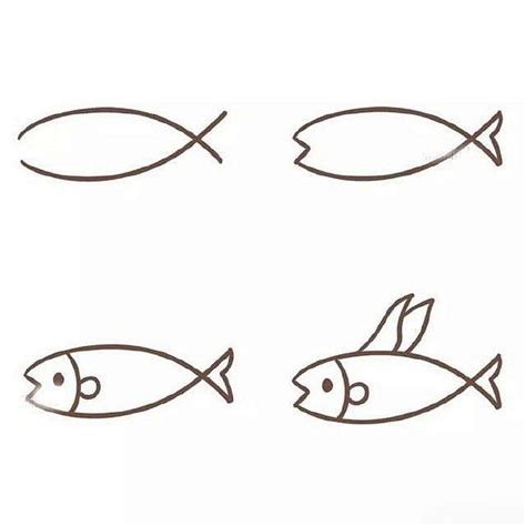 鱼画法简笔画
