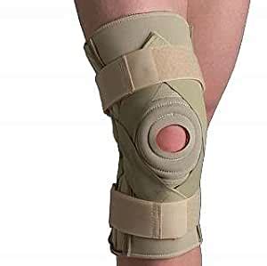 knee support  beige color  with two metal strips图片