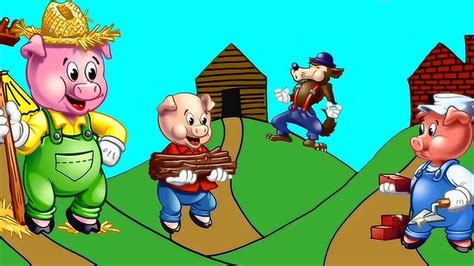 三只小猪盖房子动画片