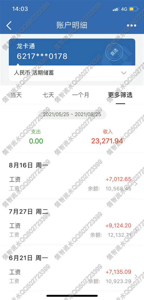上海工资流水app截图多少钱