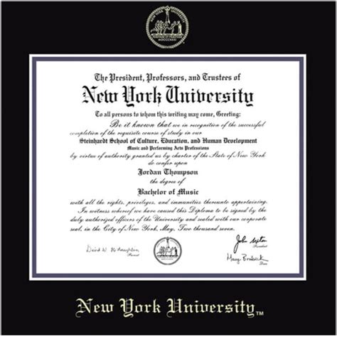 上海纽约大学毕业证书样式