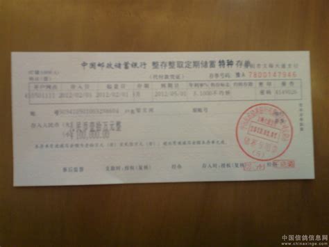 上海银行定期存单信誉保证
