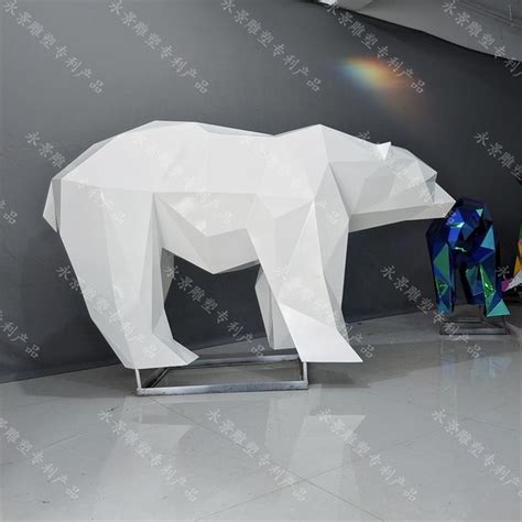 不锈钢北极熊雕塑