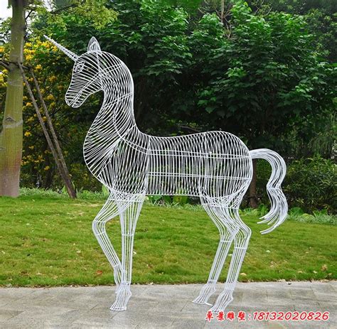 不锈钢雕塑独角兽产品