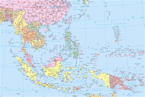 东南亚地图中文版