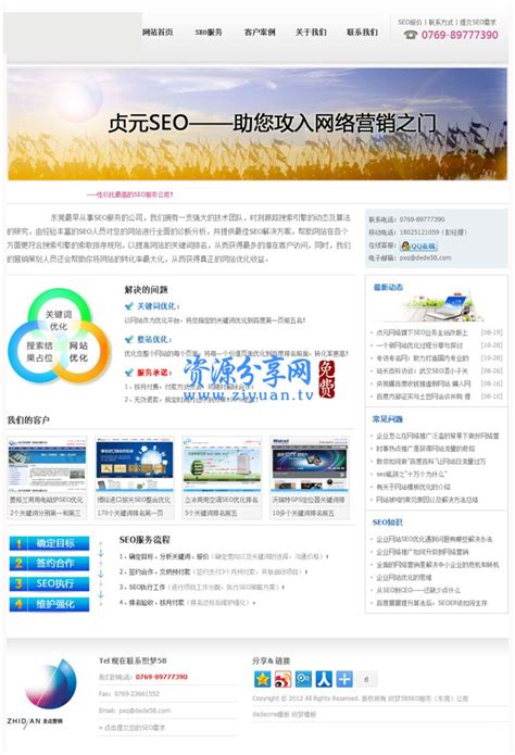义乌市seo网站模板