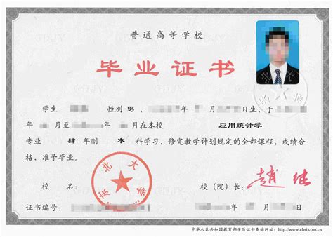 北京外国本科毕业证模板