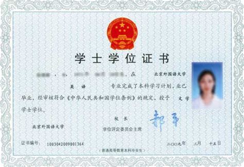 北京外国语大学学士学位证