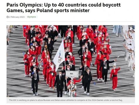 多国表示抵制俄白运动员参加奥运会