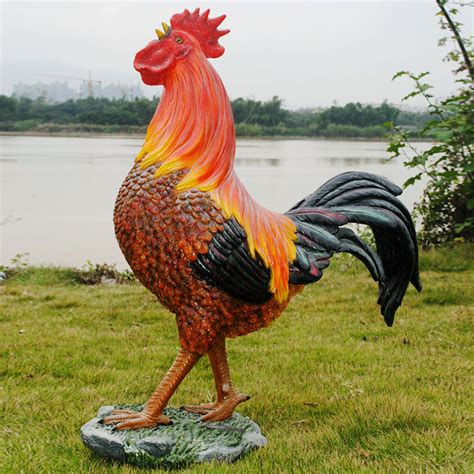 天津玻璃钢大公鸡雕塑