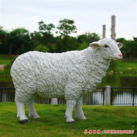 安徽玻璃钢小羊动物雕塑景观装饰