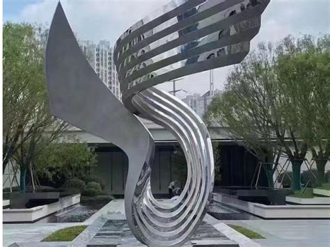抽象校园不锈钢景观雕塑公司