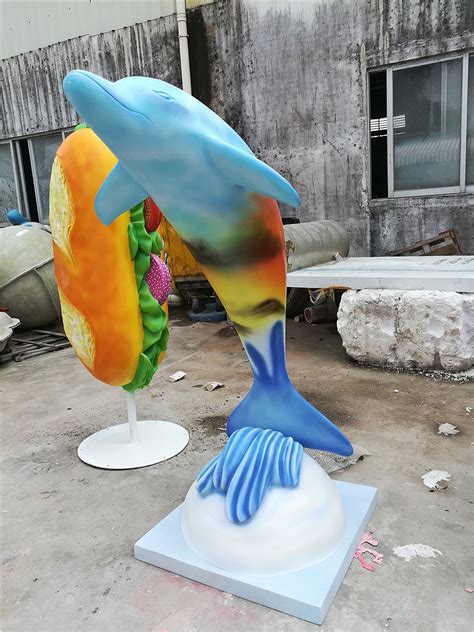 江苏玻璃钢海豚雕塑艺术摆件
