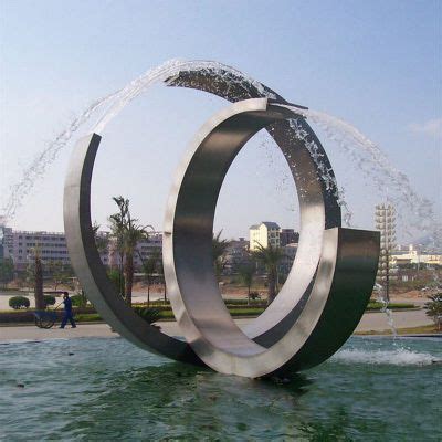 济源公园喷泉不锈钢雕塑