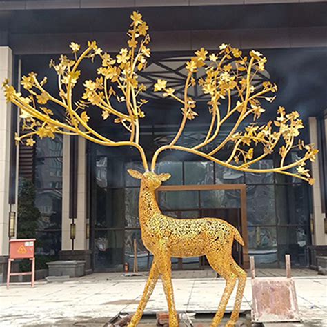 淄博不锈钢小鹿雕塑