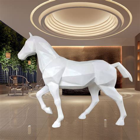 玻璃钢抽象马造型雕塑