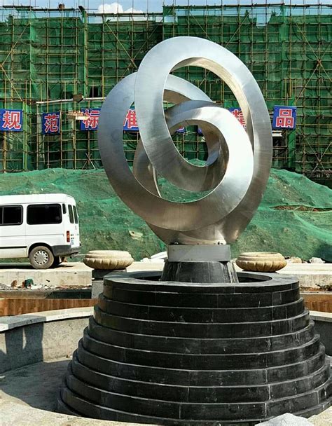 菏泽房地产水景大型不锈钢雕塑