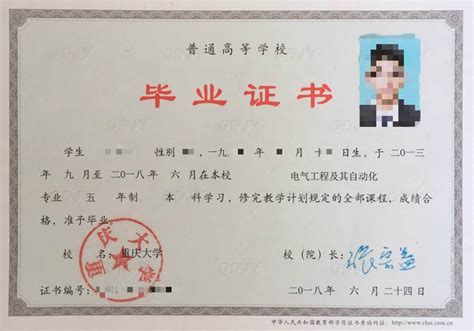 重庆国外毕业证模板