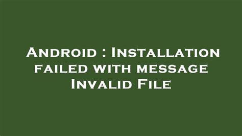 AndroidStudio遇到InstallationfailedwithmessageInvalidFile问题解决